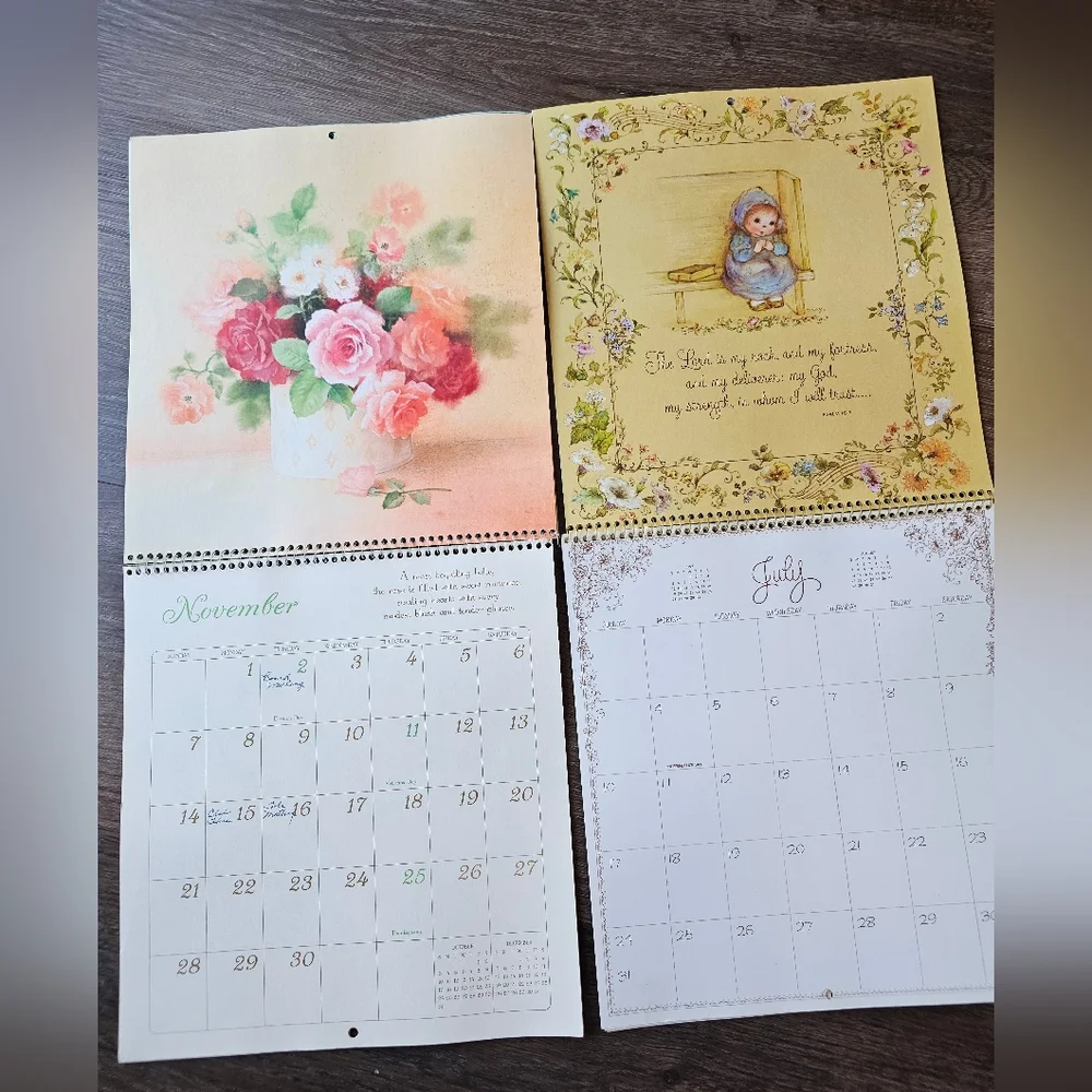Vintage 1982 & 1983 Hallmark Calendars 